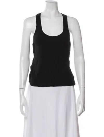 Pre-owned Éterne Scoop Neck Sleeveless Top In Black