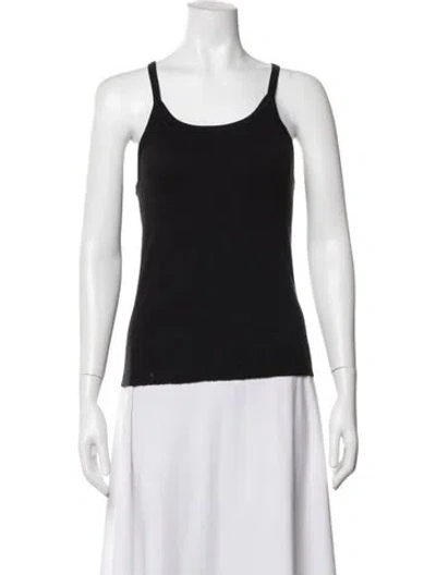 Pre-owned Éterne Scoop Neck Sleeveless Top In Black