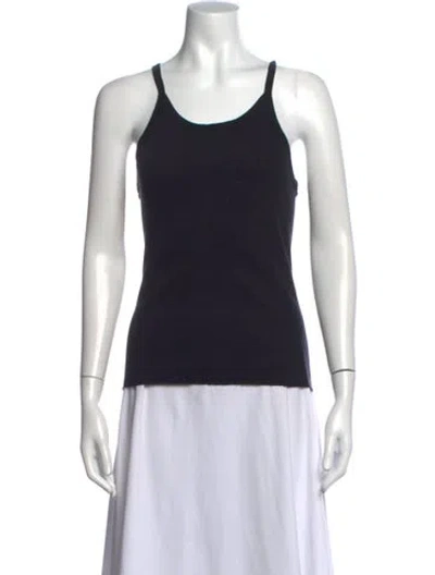 Pre-owned Éterne Scoop Neck Sleeveless Top In Black