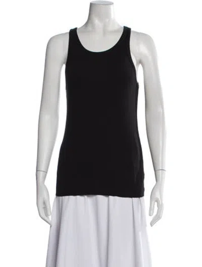 Pre-owned Éterne Scoop Neck Sleeveless Top In Black