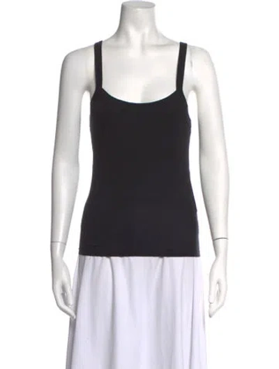 Pre-owned Éterne Scoop Neck Sleeveless Top In Black
