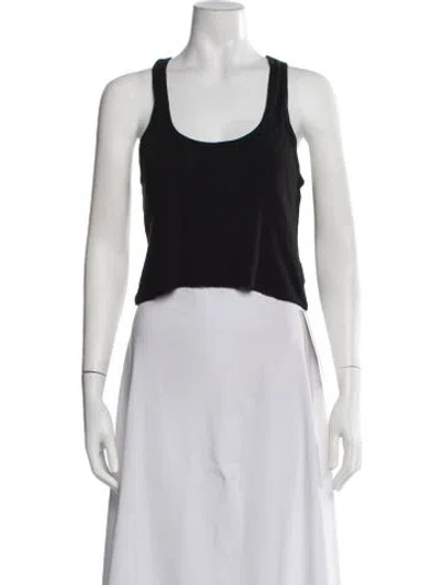 Pre-owned Éterne Scoop Neck Sleeveless Top In Black