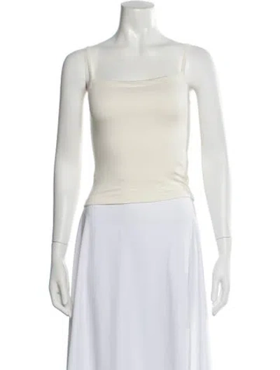 Pre-owned Éterne Scoop Neck Sleeveless Top In Blue
