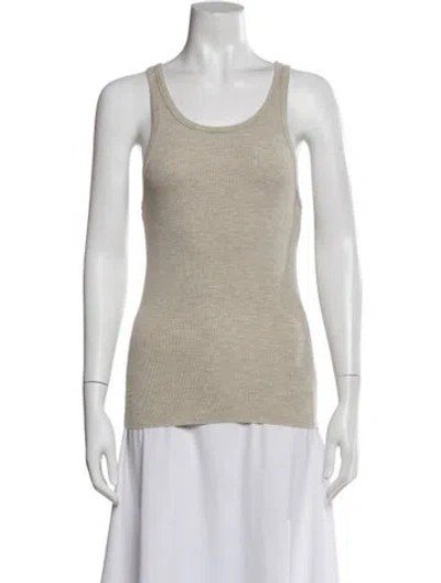 Pre-owned Éterne Scoop Neck Sleeveless Top In Gray