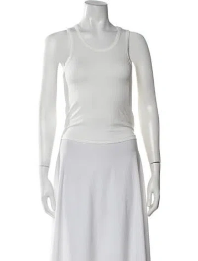 Pre-owned Éterne Scoop Neck Sleeveless Top In Grey