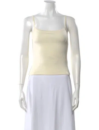 Pre-owned Éterne Scoop Neck Sleeveless Top In Neutral