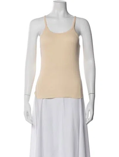Pre-owned Éterne Scoop Neck Sleeveless Top In Neutral