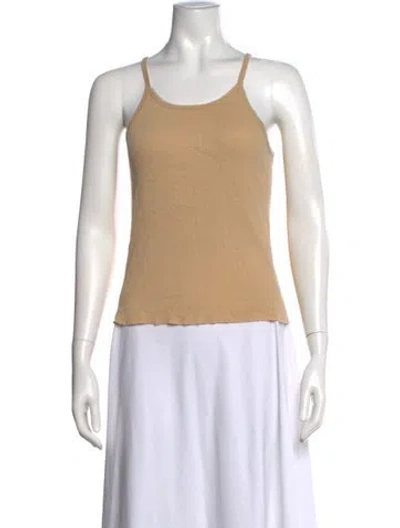 Pre-owned Éterne Scoop Neck Sleeveless Top In Neutral