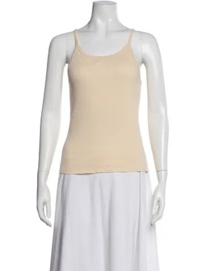 Pre-owned Éterne Scoop Neck Sleeveless Top In Neutral
