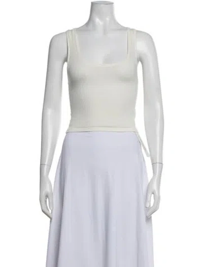 Pre-owned Éterne Scoop Neck Sleeveless Top In Neutrals