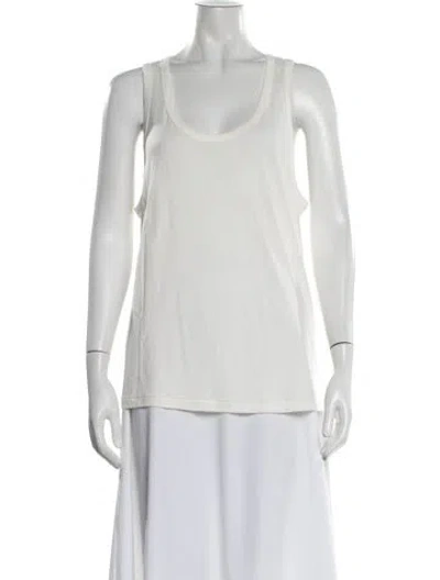 Pre-owned Éterne Scoop Neck Sleeveless Top In Neutrals