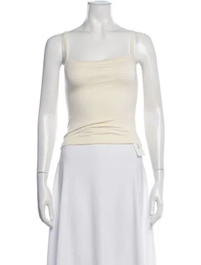 Pre-owned Éterne Scoop Neck Sleeveless Top In Neutrals
