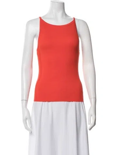 Pre-owned Éterne Scoop Neck Sleeveless Top In Orange