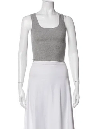 Pre-owned Éterne Scoop Neck Sleeveless Top In White