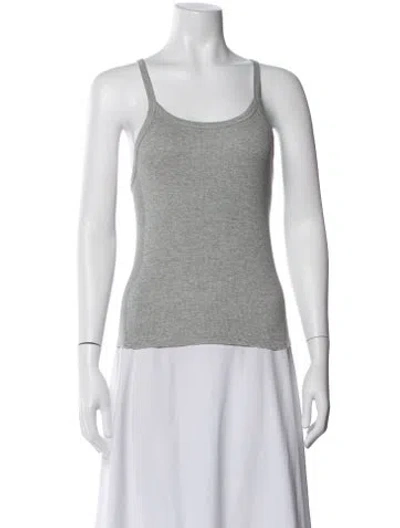 Pre-owned Éterne Scoop Neck Sleeveless Top In White