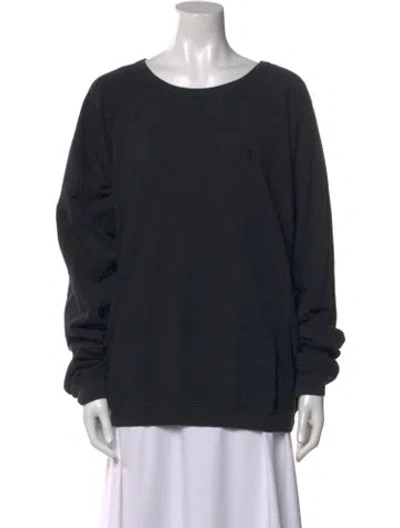 Pre-owned Éterne Scoop Neck Sweater In Black