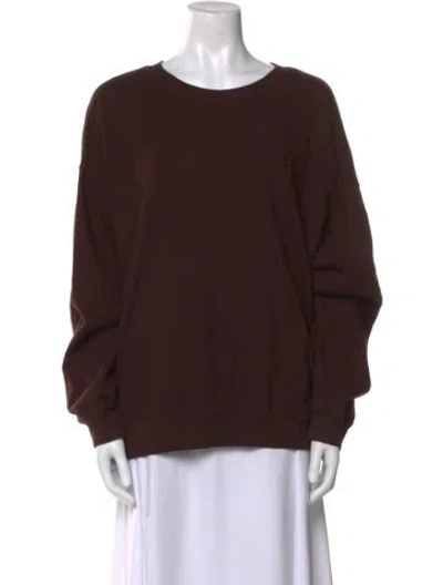 Pre-owned Éterne Scoop Neck Sweater In Brown