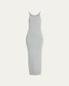 Éterne Gray Tank Maxi Dress In Heather Grey