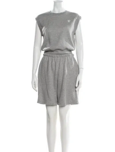 Pre-owned Éterne Short Set In Gray