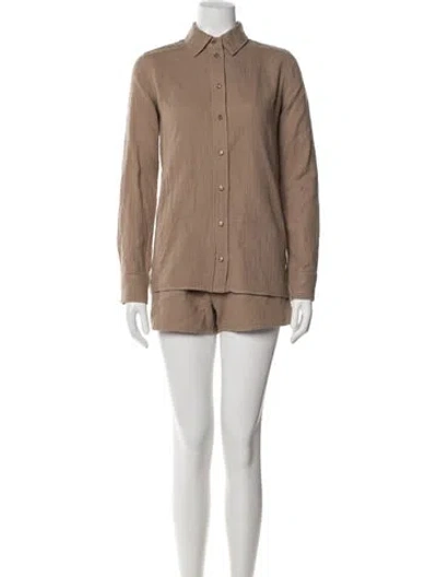 Pre-owned Éterne Short Set In Neutral