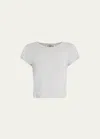 Éterne Short-sleeve Baby Crewneck Tee In Heather Grey