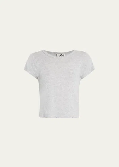 Éterne Short-sleeve Baby Crewneck Tee In Heather Grey