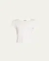 Éterne Crew-neck Cropped T-shirt In Ivory