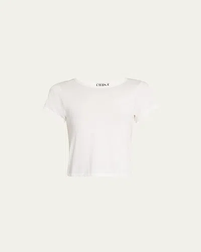 Éterne Crew-neck Cropped T-shirt In Ivory