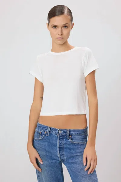 Éterne Short Sleeve Baby Tee In White