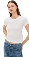 Éterne Fitted Crewneck Short Sleeve T-shirt In Ivory In White
