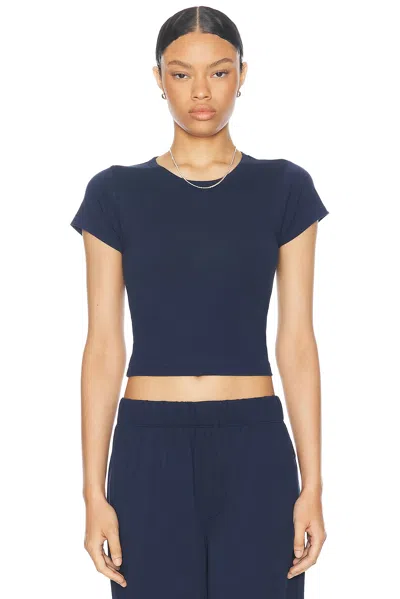 Éterne Short Sleeve Baby Tee In Navy
