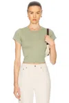Éterne Short Sleeve Baby Tee Sage Sage In Sage