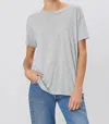 Éterne Short Sleeve Boyfriend T Shirt In Heather Grey In Gray