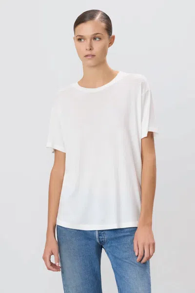 Éterne Short Sleeve Boyfriend T-shirt In Ivory In Multi