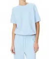 Éterne Short Sleeve Raglan Sweatshirt In Dusty Blue In Blue