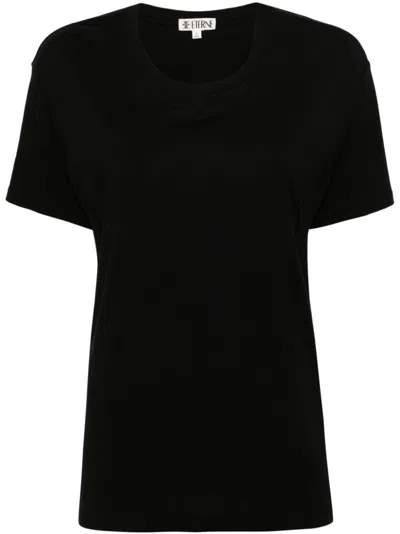 Éterne Eterne Short Sleeve Boyfriend T-shirt In Black