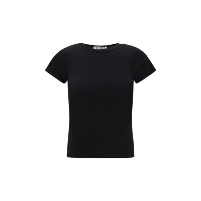 Éterne Fitted Crewneck Short Sleeve T-shirt In Black