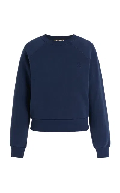 Éterne Shrunken Cotton-modal Terry Sweatshirt In Black