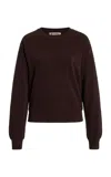 Éterne Shrunken Cotton Sweatshirt In Brown