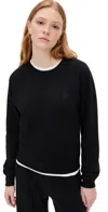 Éterne Shrunken Raglan Sweatshirt Black In Black