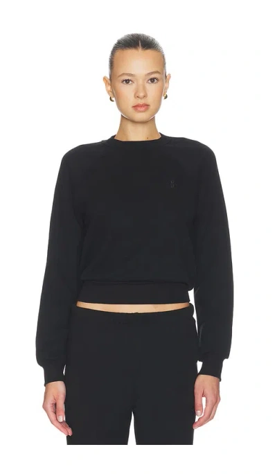 Éterne Shrunken Raglan Sweatshirt In Black