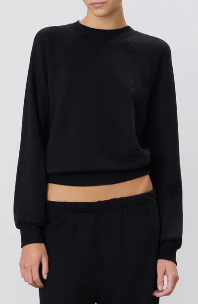 Éterne Eterne Shrunken Raglan Sweatshirt In Black