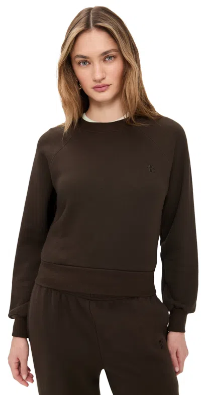 Éterne Shrunken Raglan Sweatshirt Espresso In Brown