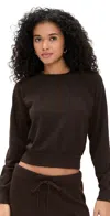 Éterne Shrunken Raglan Sweatshirt Espresso In Multi