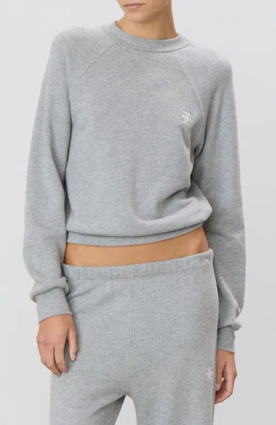 Éterne Eterne Shrunken Raglan Sweatshirt In Heather Grey