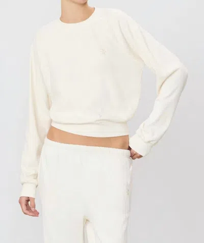 Éterne Shrunken Raglan Sweatshirt In Bone In White