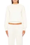 Éterne Shrunken Raglan Sweatshirt In Cream In White