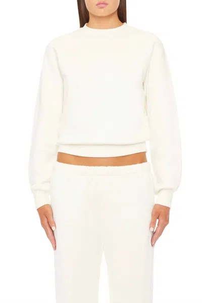 Éterne Shrunken Raglan Sweatshirt In Cream In White