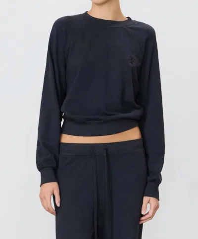 Éterne Shrunken Raglan Sweatshirt In Faded Black