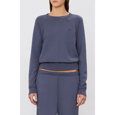 Éterne Eterne Shrunken V-stitch Sweatshirt In Blue